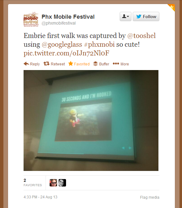 Twitter - phxmobifestival- Embrie first walk was captured cropped